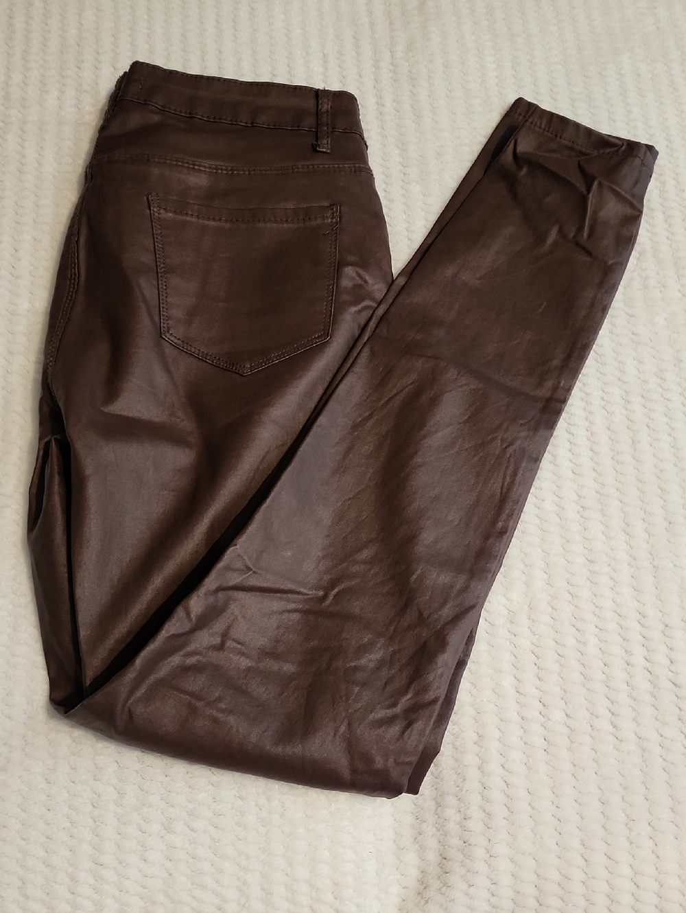 Goodies Jeans Brown  Faux Leather